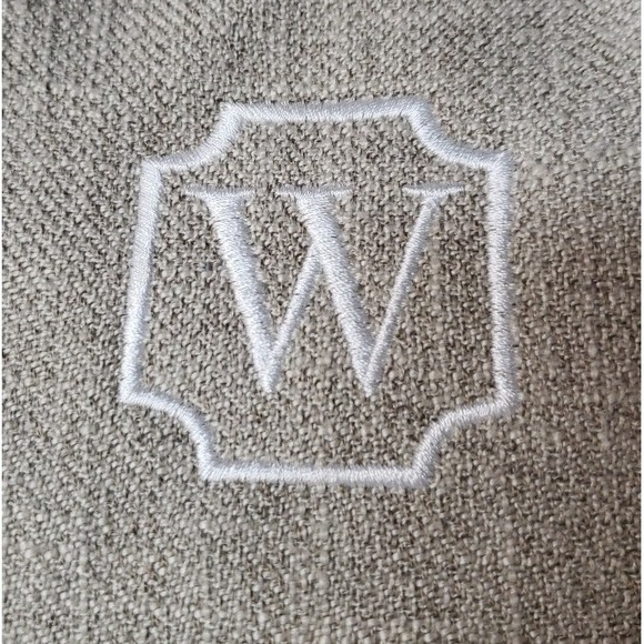 Pottery Barn Kid's Linen Classic Diaper Bag Trendy Linen Gold MSRP $199 - Picture 3 of 16